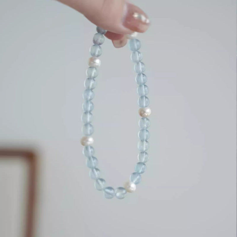 Shoushan Stone & Freshwater Pearl Layered Dopamine Bracelet - photo 3