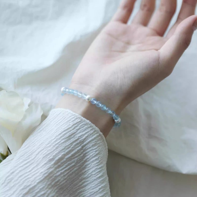 Shoushan Stone & Freshwater Pearl Layered Dopamine Bracelet - photo 4