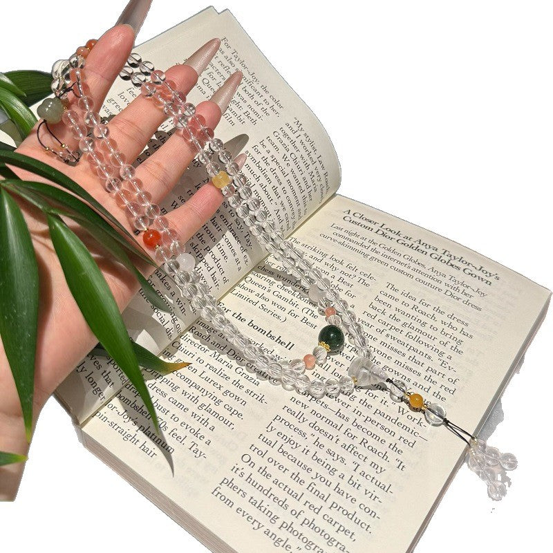 Aquamarine & Obsidian Five-Element Multi-Gem Bracelet with Yellow Phantom - photo 4