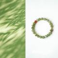 Donghai Natural Clear Crystal & Blue Chalcedony Designer Bracelet