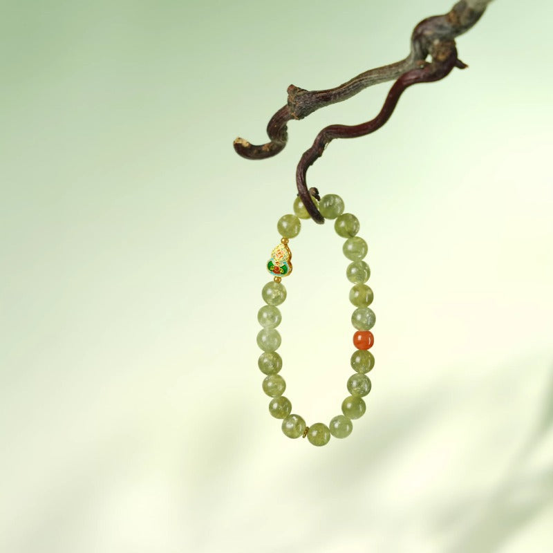 Donghai Natural Clear Crystal & Blue Chalcedony Designer Bracelet - photo 3