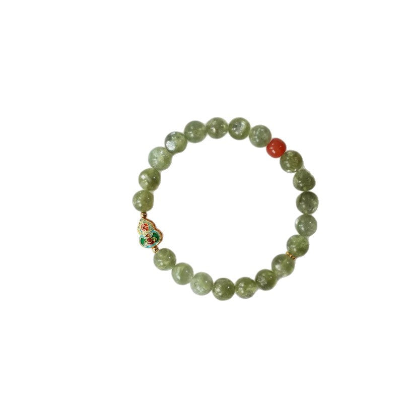 Donghai Natural Clear Crystal & Blue Chalcedony Designer Bracelet - photo 4