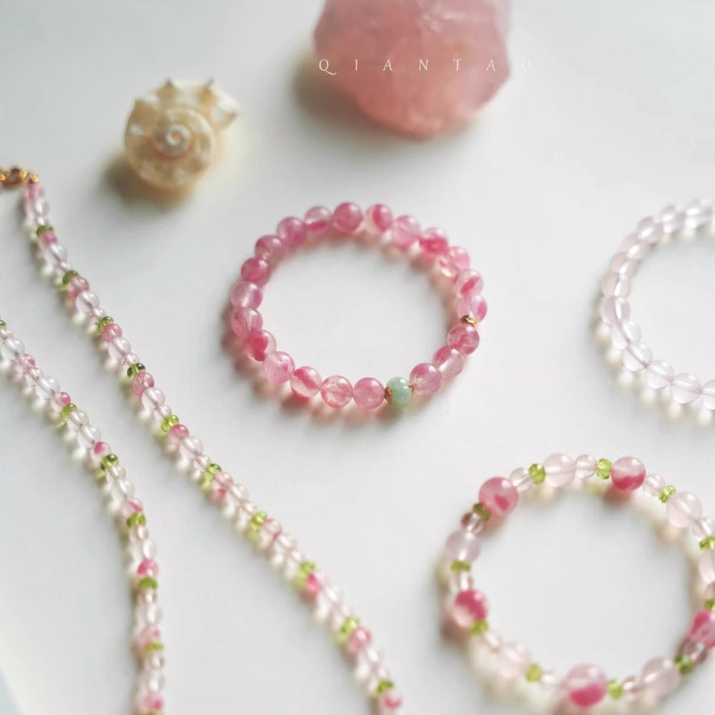 Sweet Cream Citrine Triple-Loop Multi-Gem Bracelet - photo 3