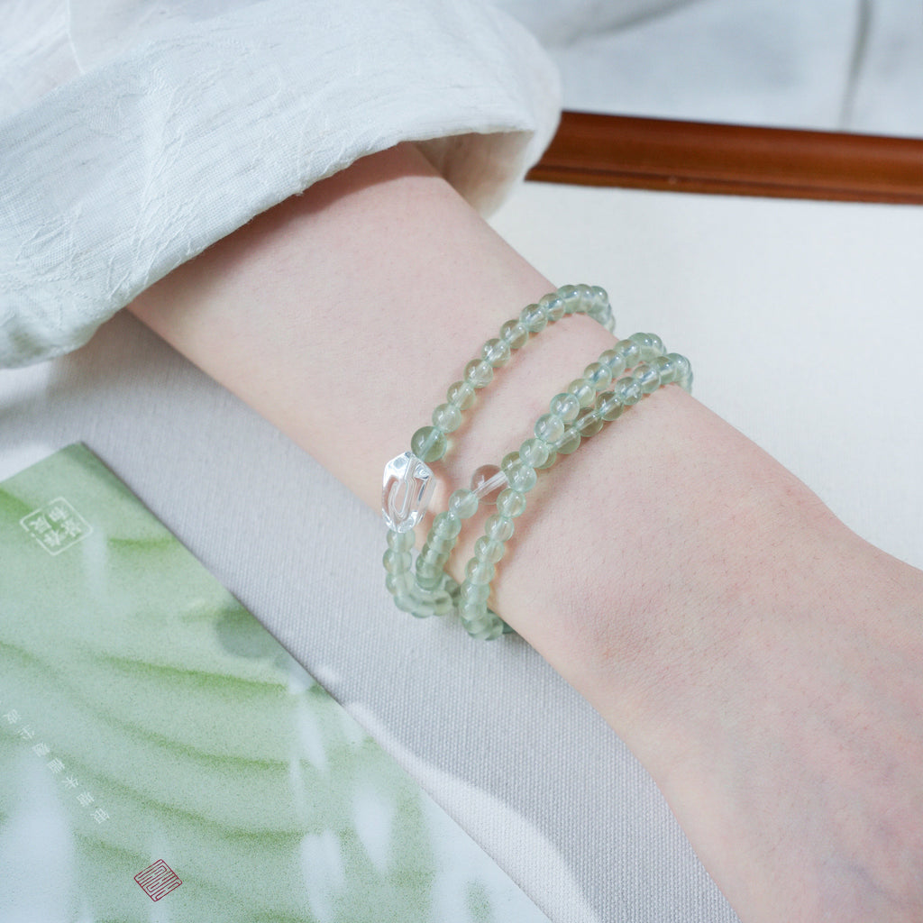 Natural Clear Crystal Bracelet with Aquamarine & Citrine, Bridesmaid Gift - photo 2