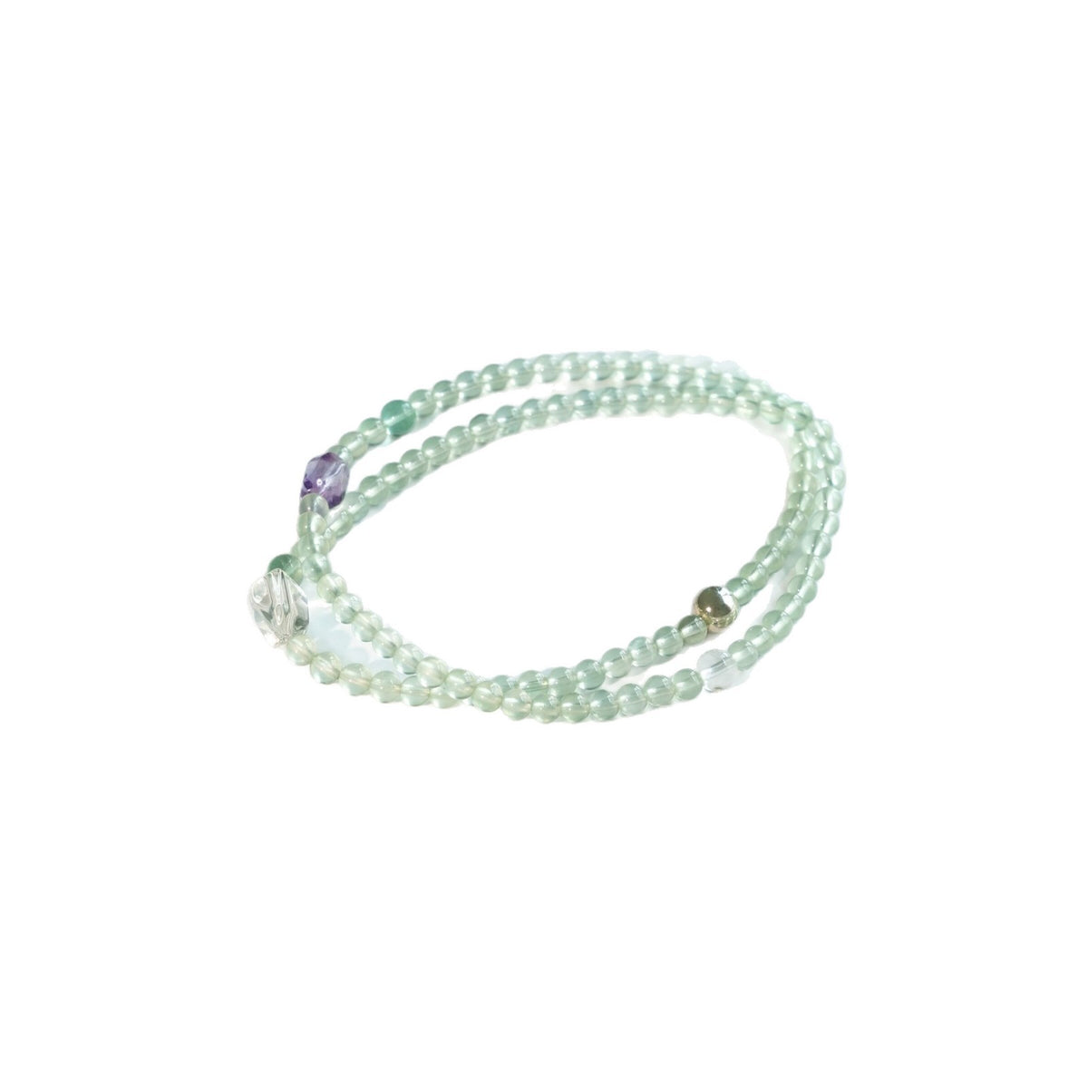 Natural Clear Crystal Bracelet with Aquamarine & Citrine, Bridesmaid Gift - photo 3