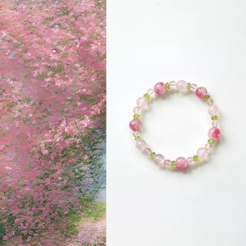 Morning Aquamarine Multi-Loop Crystal Bracelet, Wearable as Necklace