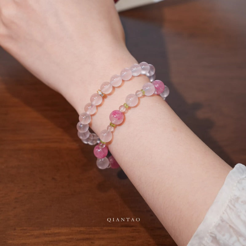 Morning Aquamarine Multi-Loop Crystal Bracelet, Wearable as Necklace - photo 2