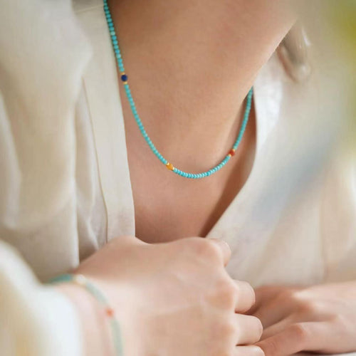 Aquamarine & Citrine Blue Crystal Bracelet, Zodiac Style for Couples - photo 2